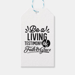 Living Testimony Bible Quote Christian Motivation Gift Tags