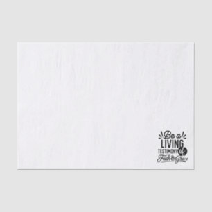 Living Testimony Bible Quote Christian Motivation Tissue Paper
