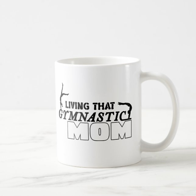 Living That Gymnastics Mom, Gymnastics Lover Coffee Mug (Right)