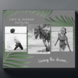 Living the Dream 3 Photo Palm Beach Vacation Plaque<br><div class="desc">Living the Dream 3 photo Beach Vacation Frame Plaque.  Year.  Location.  Palm.</div>