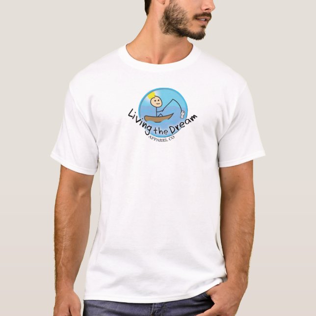 Living the Dream Apparel Co - Men's Fishing Tshirt (Front)