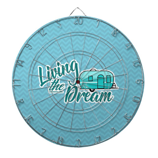 Living The Dream Camping Dartboard (Front)