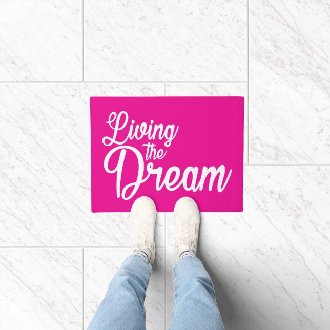 Living The Dream Inspirational Motivational Doormat (Indoor)