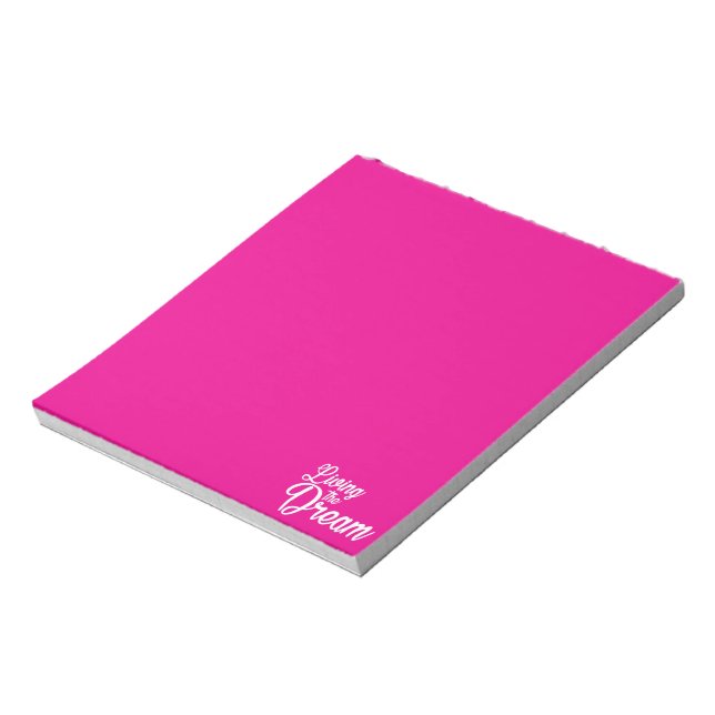 Living The Dream Inspirational Motivational Notepad (Rotated)