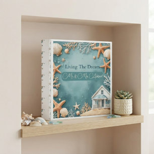Living The Dream Mr & Mrs Family Name Beach House  Binder
