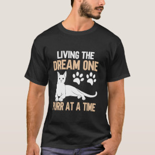 Living the Dream One Purr at a Time Cat Grandpa T-Shirt