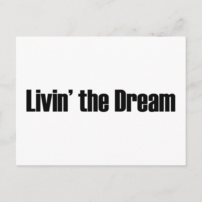 Living The Dream Postcard (Front)