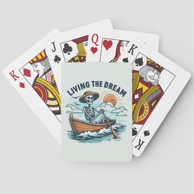 Living The Dream - Skeleton (2) Playing Cards (Back)