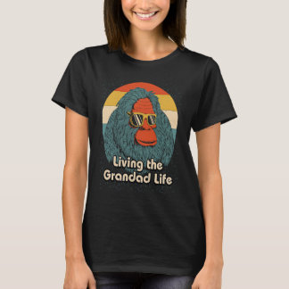 Living the Grandad Life Retired Fathers Day Retire T-Shirt