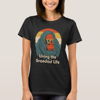 Living the Grandad Life Retired Fathers Day Retire T-Shirt