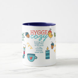 Living the Hygge Life - Cozy Folk Art Mug