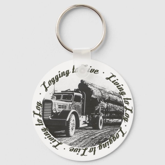 Living to Log, Logging to Live Keychain (Front)