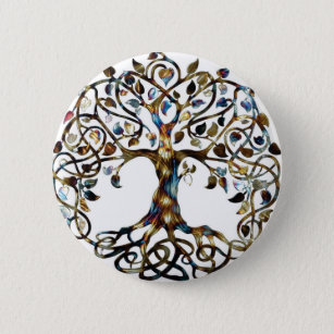 Living Tree 2 Inch Round Button