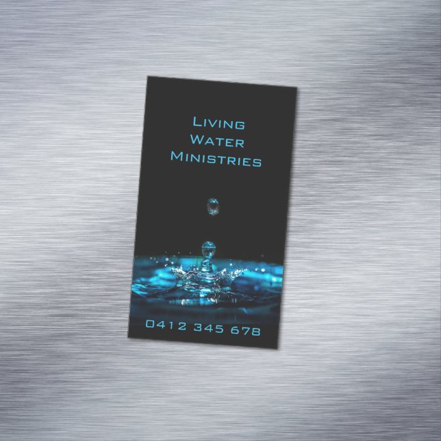 Living Water Ministries Magnetic Business Card (In Situ)