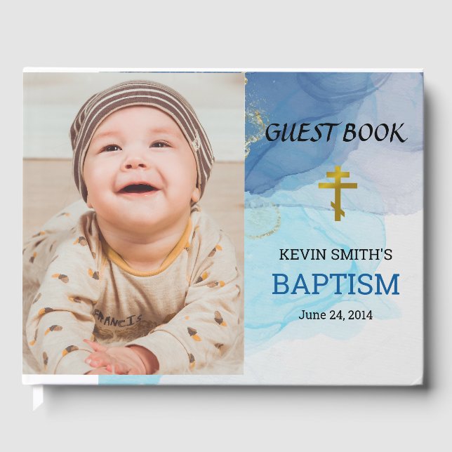 Living Waters Orthodox Christian Baptism Guest Book (Front)