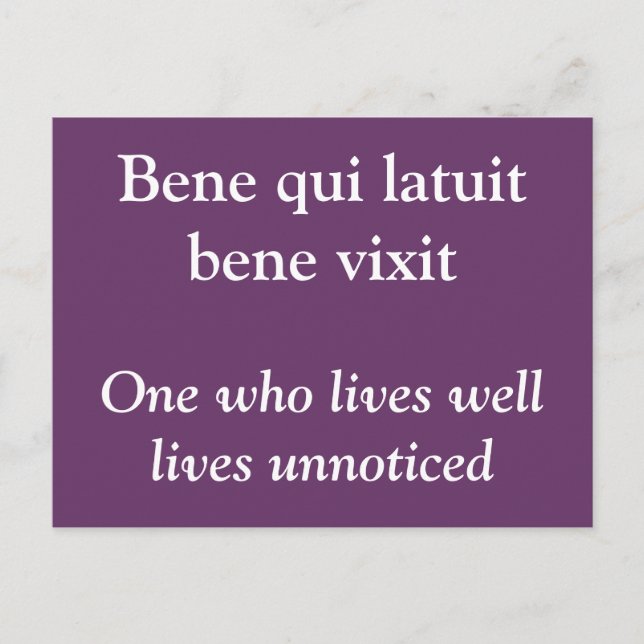 Living well - Ovid quote postcard (Front)