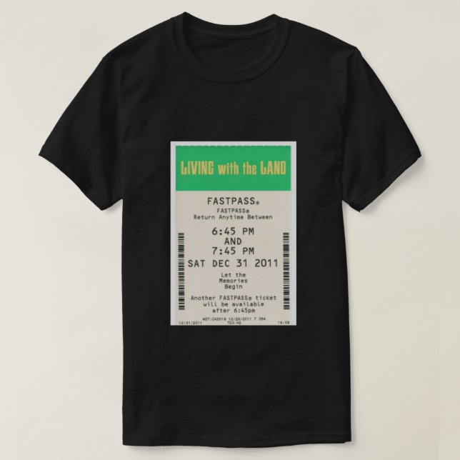 Living with the land  Fastpass  T-Shirt (Design Front)