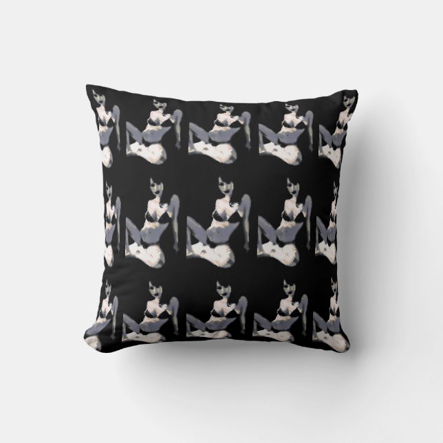 LivingDoll 4 Throw Pillow (Front)