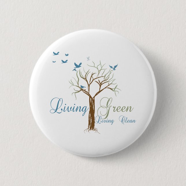 LivingGreen 2 Inch Round Button (Front)