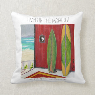 LivingInTheMoment ©2016 Soul Surfer Collection Throw Pillow