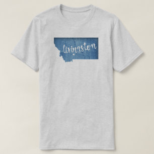 Livingston Montana Wood Grain T-Shirt