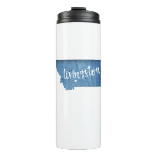 Livingston Montana Wood Grain Thermal Tumbler