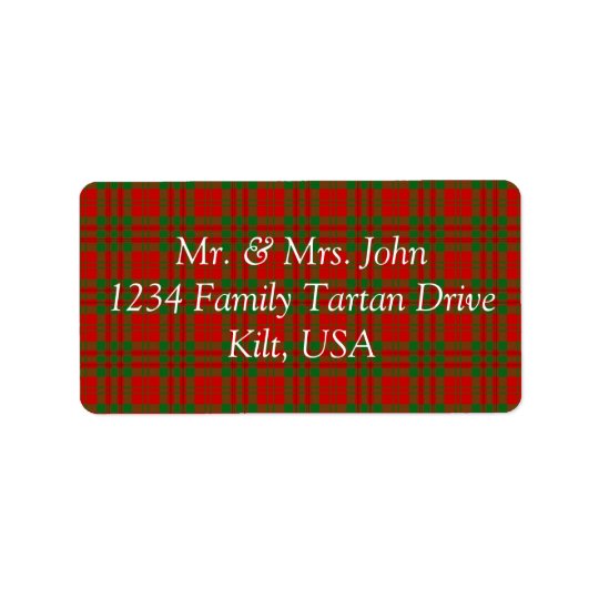 Livingston Tartan Label