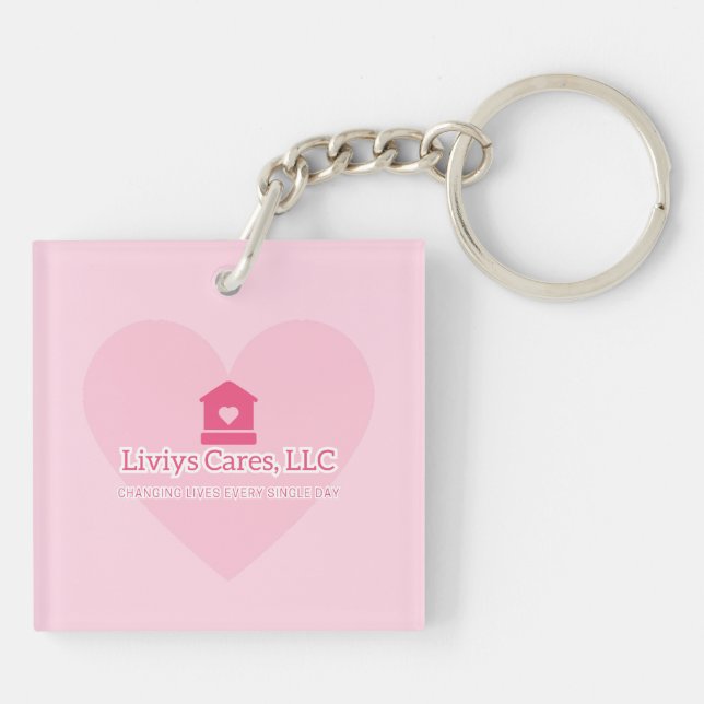 Liviys Cares Logo Keychain (Back)