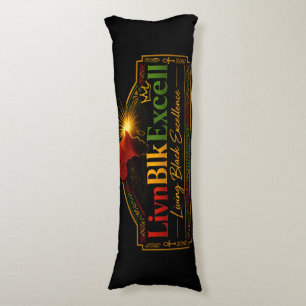 LivnBlkExcell Themed Body Pillow