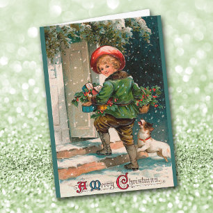 Livraison classique de Noël Carte de voeux pour ga