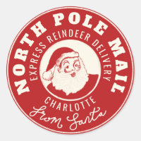 Livraison de rennes Red Père Noël autocollant de N