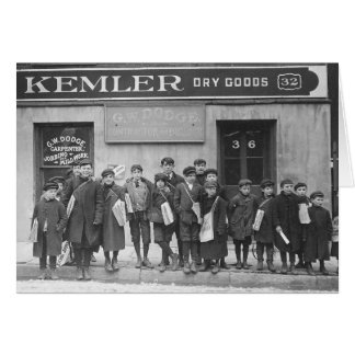 Livraison des journaux du dimanche, 1909