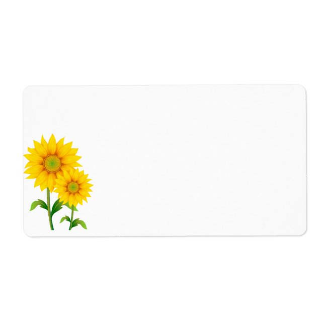 Livraison Étiquettes de adresse-tournesols (Devant)