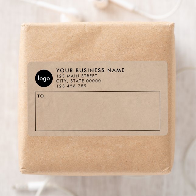 Livraison minimaliste moderne du logo d'entreprise (En situation)