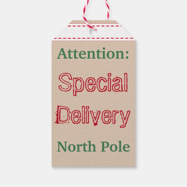 Livraison spéciale Pôle Nord - Étiquettes cadeaux  (Dos)