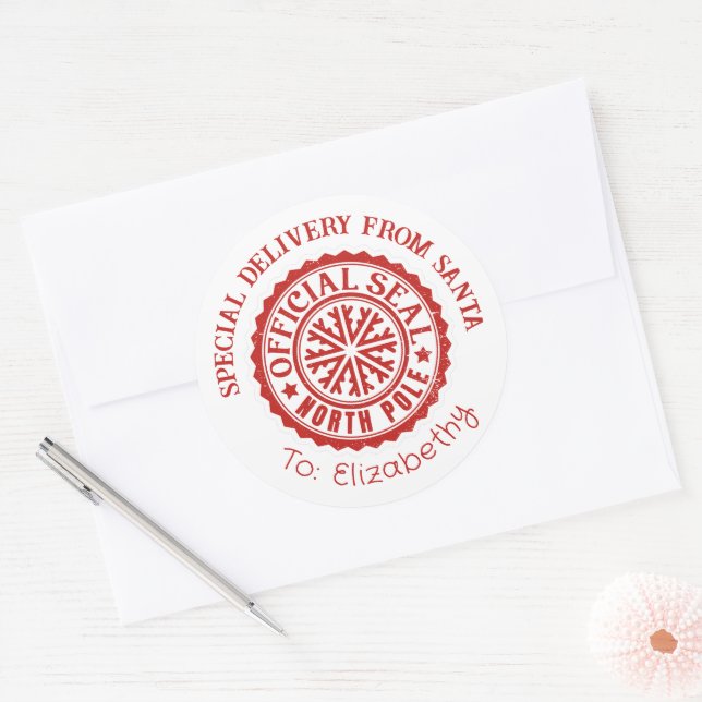 Livraison spéciale Sticker de Noël de Père Noël (Enveloppe)