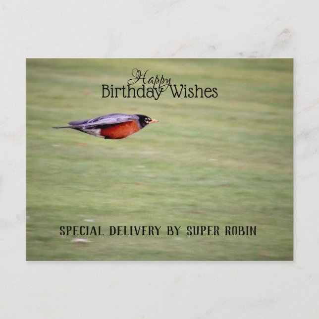 Livraison spéciale Voeux d'anniversaire Carte post (Devant)