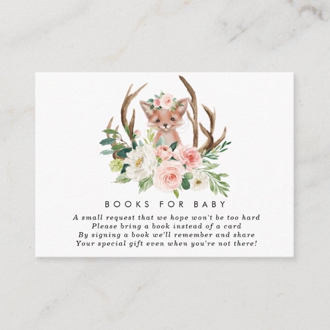 livre à fleurs rustiques renard pour bébé carte de (Devant)