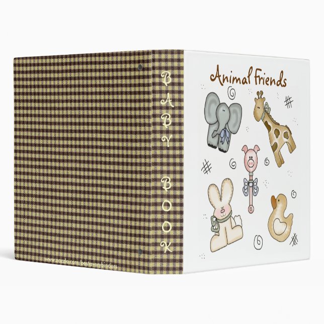 Livre animal de bébé d'amis, classeur d'album (Arrière-plan)