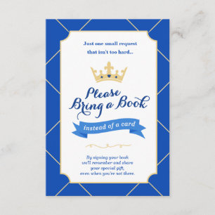 Livre au lieu d'une carte Petit Baby shower Prin