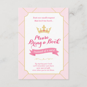 Livre au lieu d'une carte   Princesse Baby shower 