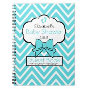 Livre bleu et blanc d'Aqua de Chevron de baby