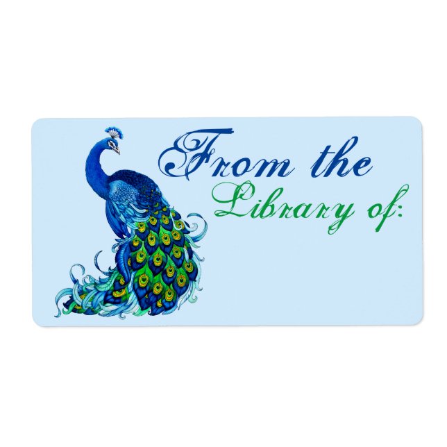 Livre bleu Peacock Étiquettes (Devant)