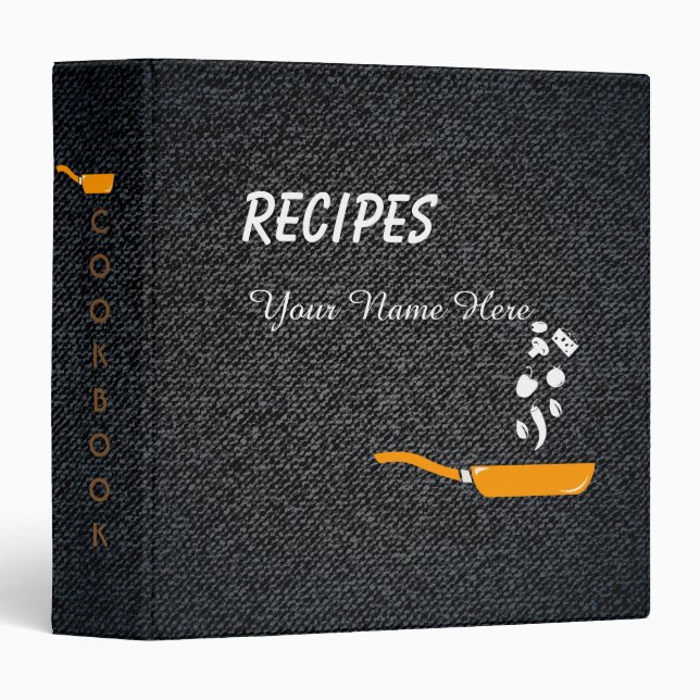 Livre classeur de la recette des ustensiles de cui (Devant/Côté)