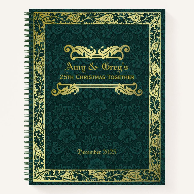 Livre classique Couverture Gold Foliage Green Dama (Devant)
