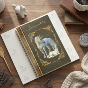 Livre Comme Cuir Métal Unicorne Imaginaire Foie