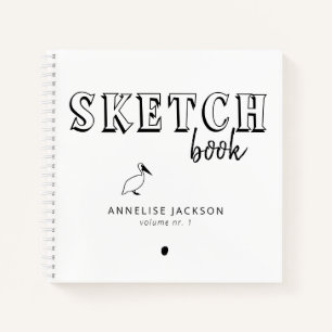 Livre croquis nom de l'artiste typographie sketchb