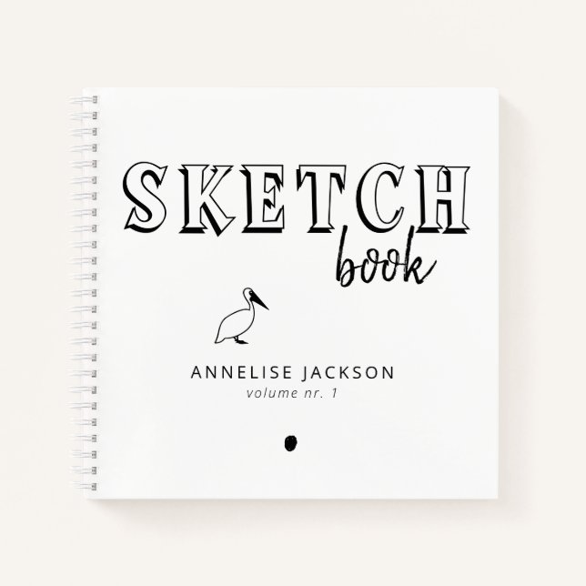 Livre croquis nom de l'artiste typographie sketchb (Devant)