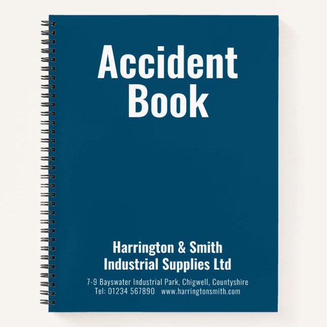 Livre d'accidents pour les entreprises (Devant)