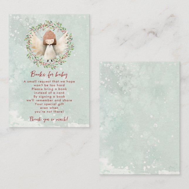 Livre d'anges de Noël pour carte de demande pour b (Devant / Derrière)